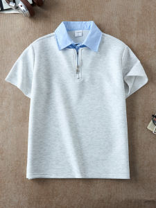OUMULONG | Breathable Zippered Polo Shirt for Youth