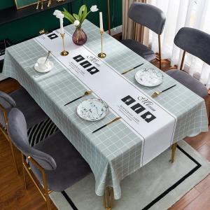 Luxurious Waterproof Oil-resistant PVC Tablecloth Simple Modern Style Dining Table Mat No-wash Heat-resistant Home Fabric Art
