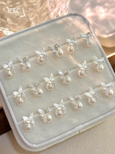 Korean Style Silver Butterfly Pearl Earrings Sweet Cute Unique Design Fashion High Aesthetic Value Fairy Tale Earring Accessories