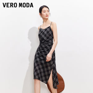 Vero Moda | Đầm Cami Kẻ Caro Chất Viscose Pha Len Có Cắt Xẻ Mới Về Hè