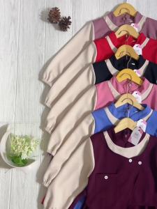 Terbaru Gamis Anak Perempuan Anzalia Bahan Knit Mexico 1-12 Tahun