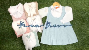 Little Esquina Yuna Dress anak perempuan model tunik lengan panjang kode LE 2082