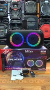 NDR-Q66 Professional Battery System Portable 6.5X2 inches Bluetooth Speaker with wireless mic w/mic App