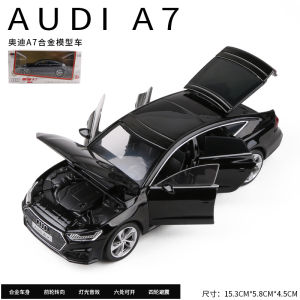 Audi A7L Alloy Car Model Steering Shock Absorber Toys 1:32 Artificial Car Model Collection Ornaments Boy Gift