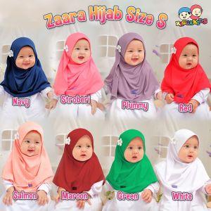 Raggakids Zaara Hijab Terbaru size S - Pastan Bergo Bayi Lucu Adem Jersey Premium Modern 1-3 tahun Anak Muslimah K&K SHOP