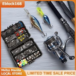 【Free Shipping】162Pcs Fishing Accessories Tackle Hook Kit Portable and Durable with Tackle Box Fishingt Tools Sea Fishing