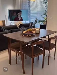 KIMDELIN MOCOO140/120/100cm Wooden Dining tableSolid Wood Table Legs  Easy To Assemble And Reliable To Use