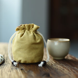 บริสุทธิ์ ผ้าฝ้าย ผ้าขนแกะ เรียงราย เชือกรูด ถุงเก็บสําหรับถ้วยชาถุงบรรจุภัณฑ์เครื่องประดับกระเป๋าสตางค์ผ้าธุรกิจ ดีไซน์