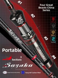 HISTAR | Hastar Portable Four Section Carbon Fiber Quick Adjust Long Casting Single Rod For All Types Of Fishing In Lakes Rivers And Seas