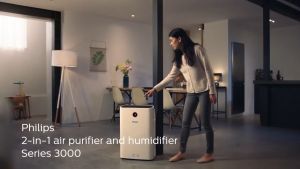 Máy lọc không khí kiêm tạo ẩm 2 trong 1 Thương hiệu Philips Hà Lan Series 2000 AC2726/00 Lọc vi khuẩn 999% bộ lọc True HEPA - Bảo Hành 1 Năm Hàng Nhập Khẩu