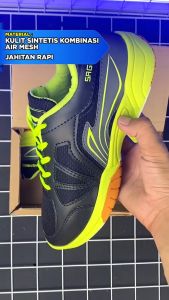 Sepatu Badminton Lining Saga Lite Pria Dewasa Terbaru 2023 Anti Licin Hitam Orange 38 43