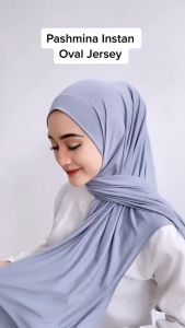 Pashmina Oval Instan | Pashmina Oval Jersey Premium