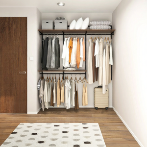 PONIE | Metal Wood Fully Hanged Wardrobe