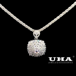 M1755  Mặt và dây chuyền nữ đính đá CZ sáng lấp lánh UHA
