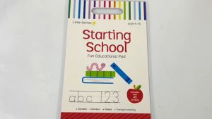 Little Genius Starting School Educational Book Pad To Learn Alphabets & Shapes With 45+ Stickers For Kids (Ages 5-6)