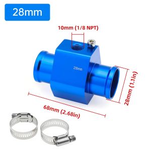 RYSJM | Bộ Chuyển Đổi Ống Cảm Biến Nhiệt Độ Nước Bằng Nhôm Cảm Biến Nhiệt Độ Két Nước Ống Nối 26mm-40mm Để Đo Nhiệt Độ Phía Trước Xe
