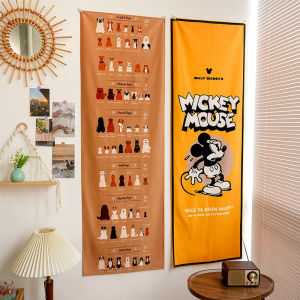 Retro American Cartoon Vertical Background Cloth Childrens Room Transformation Wall Decorative Fabric Dormitory Wall Decoration