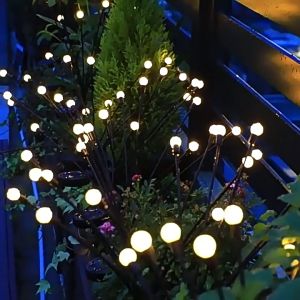 HOMEMORY Solar Christmas lights LED Garden Firefly Lights WITH Waterproof Outdoor Christmas light