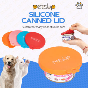 Petsup Can Lid Silicone Reusable and Leak Proof Cover Cap for Dog Cat Food Storage