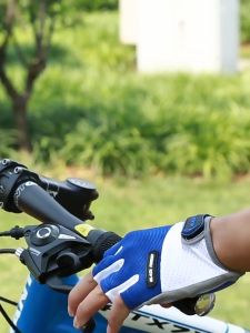 Mutuer ผู้ชายและผู้หญิงขี่จักรยานถุงมือระบายอากาศป้องกันการลื่นไถลกีฬารถจักรยานยนต์ถุงมือครึ่งนิ้ว