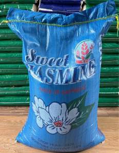 25 KG. SWEET HASMINE RICE (TASTE OF HAPPINESS-WHOLE WHITE GRAINS)