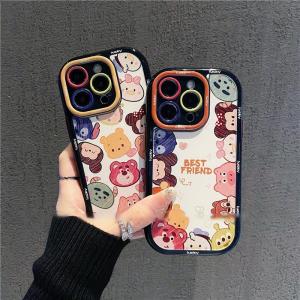Cartoon Bear Winnie Bear Oil Painting Collection Creamy Phone Case Compatible with  16promax Black Xiaomi 17/15 Soft Shell