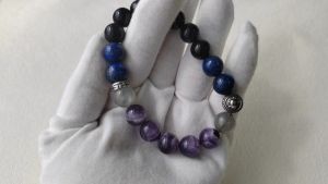 平安健康水晶手串系列 | 青金石 拉长石黑曜石 和 佛牙紫水晶 | Protection & Healthy Bracelet Series (MEN)