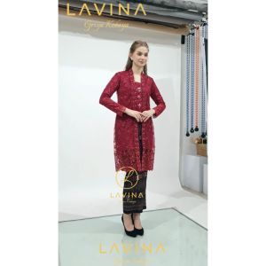 Lavina - Set Tunik Tile Mutiara | Kebaya Kutubaru Modern Jumbo Model Shabira