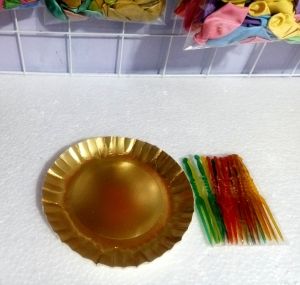 1 set piring dan garpu kue ulang tahun / alat makan / alat pesta