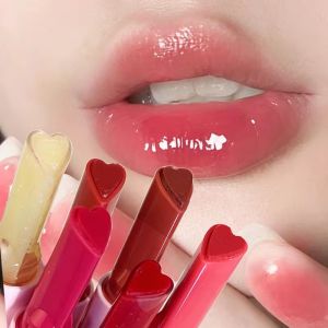Water Light Mirror Lipstick Pen Jelly Lip Tint Long Lasting Moisturising Love Heart Shape Solid Lip Gloss Lip Makeup Cosmetics