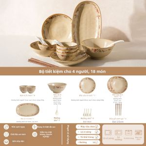 SIYUE | Bộ Dụng Cụ Bàn Ăn Gốm Phong Cách Retro Để Tặng Quà