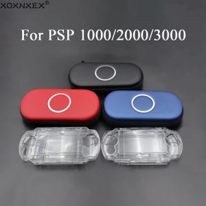 2-in-1 Red/Blue/Black Hard EVA Carry Bagry Bag + Clear Crystal Protective Case for Sony PSP 1000/2000/3000 Console