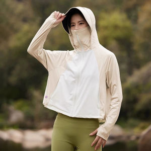 Miiow | Womens Summer Thin Ice Silk UV Protection Clothing Loose Cape Style Black Glue Large Brim Hat Outerwear Breathable Sunscreen Coat