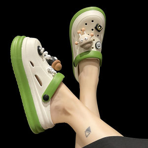 รองเท้าแตะพื้นหนาสำหรับผู้หญิงในช่วงฤดูร้อนที่สวมใส่สบายและมีสไตล์ รองเท้าแตะชายหาดแบบสวมหัว รองเท้าแตะแบบกันลื่นสำหรับกลางแจ้งและใส่ในบ้าน