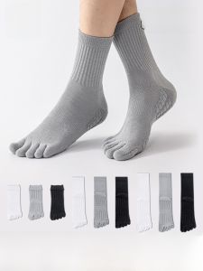 MiiOW | Tất dài đến bắp chân năm ngón chống mùi cho nam mùa xuân thu Tất cotton kháng khuẩn tất ngắn năm ngón tất thể thao