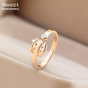 Stylish Individual IN Style Web Celeb Titanium Steel Minimalist Refined Ring