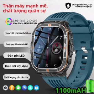 2026 Đồng Hồ Thông Minh Cấp Quân Sự Mới Của Xiaomi Dành Cho Nam 2.01 Inch Màn Hình AMOLED 5ATM Chống Nước Thể Thao Theo Dõi Sức Khỏe BT Gọi Đồng Hồ Thông Minh