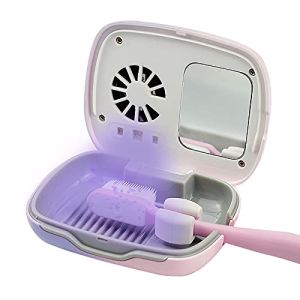 Mini UV toothbrush disinfection cover with fan drying function UV UV disinfection box portable toothbrush disinfector USB rechargeable suitable for travel or home use