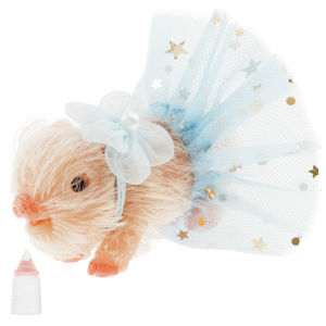 Silicone Pig Doll Toy Realistic Silicone Pig Set with Nursing Bottle and Clothing Accessories Interesting Piggy Doll for Kids