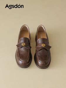Agsdon | New Spring Thick-sole Loafers Khaki