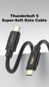 Hagibis Thunderbolt 5 Cáp 120gbps truyền dữ liệu pd3.1 240W sạc 16k60hz USB C để Type-C Cáp dữ liệu cypd2103 chip tương thích với Thunderbolt 4 cho iphone16/15 MacBook