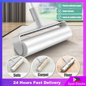 Greensindoor 2 in 1 Sticky Lint Roller Long Pole Portable Pet Sticky Hair Roller Mop Tearable Duster Lint Remover Kit