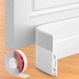 1/2M Door Draft Stopper Door Sweep for Bottom of Door Weather Stripping Door Bottom Seal Blocker Air Noise Under Door Gap Filler
