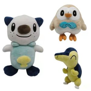 Bandai | Tepig Snivy Oshawott Pokemon Stuffed Doll Anime Pocket Monsters Unova Region First Partner Plush Peluche Toy Funny Present Gift