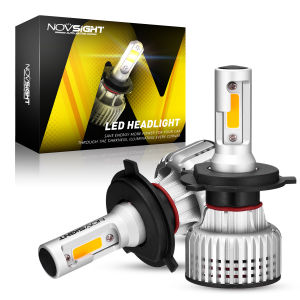 〔Fog Lights+ Yellow Light〕Novsight N12Y H4 LED Lights for Car 3000K 9003 HB2 LED Headlamp Bulbs 72W 10000LM Plug&Play Ready Stock 2 PCS 2 Years Warranty Free Shipping