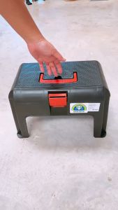 เก้าอี้อเนกประสงค์ นั่งตกปลา ปิกนิกเดินป่า(พลาสติก) 25x39x30ซม สำหรับปิ๊กนิกเดินป่าด้านในมีช่องเก็บของ