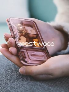 O-KAY High-quality Transparent and Convenient Pill Storage Box Pill Holder Flat Cutter Dispenser Medicine Safety Box Waterproof Pill Case