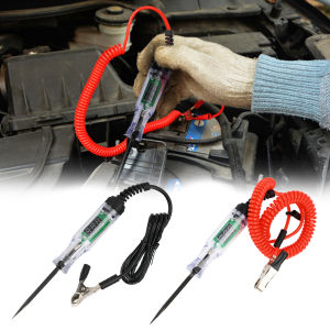 เครื่องทดสอบวงจรไฟฟ้ารถยนต์ 6V 12V 24V แบบดิจิตอล พร้อมหัววัด LED สำหรับตรวจสอบและซ่อมแซมรถยนต์ พร้อมฟังก์ชันการวัด