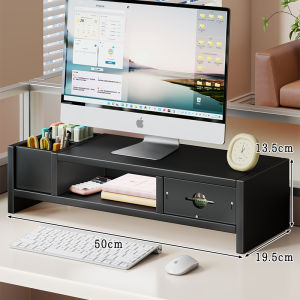 WUBUWEI | Display Monitor Support Bracket Wooden Storage Shelf