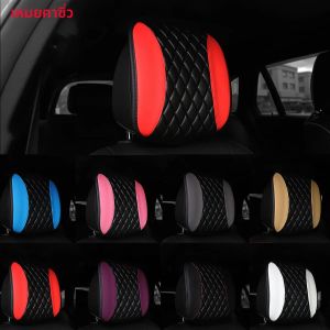 พนักพิงศีรษะรถยนต์ปักหนัง PU 1 ชิ้นและพนักพิงศีรษะภายในรถยนต์สามารถแยกจากเบาะนั่งได้